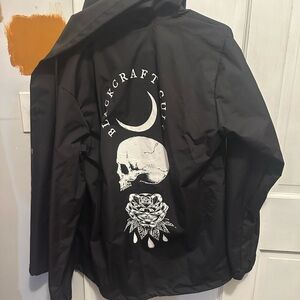Craft Black Jacket with Skull and Moon Design